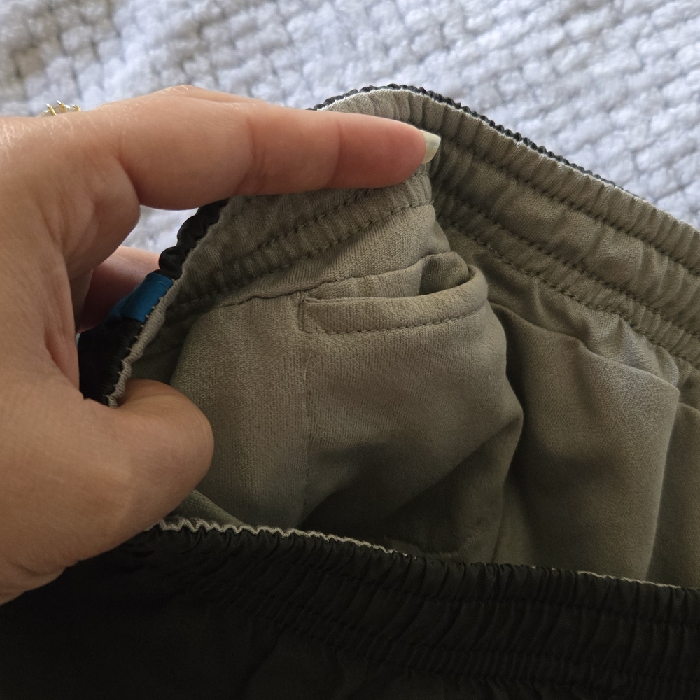 Nike Black Running Shorts with Blue Stripes - Picture 5 of 5